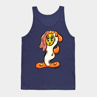 Sexy Egg Bacon and Beans Fried Breakfast Cartoon Character Tank Top
